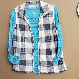 3/$20 2pc top w/vest sz Large